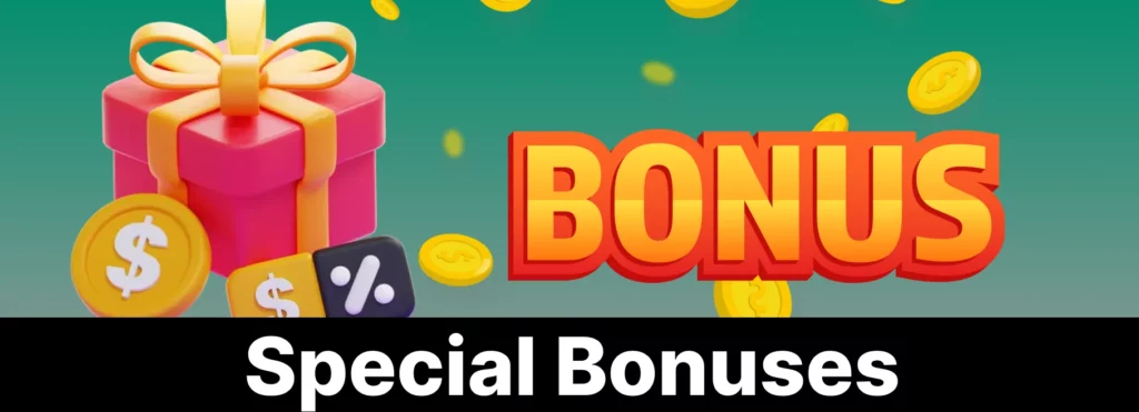 Other special bonuses you can find at BC Fun